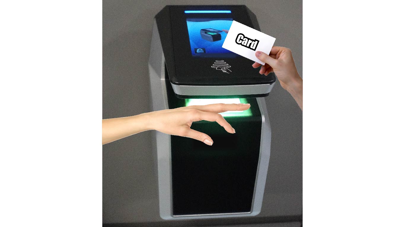 Fingerprint and card reader for access control